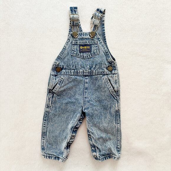 Vintage OshKosh Acid Wash Classic Cut Overalls: 9m - Picture 1 of 5
